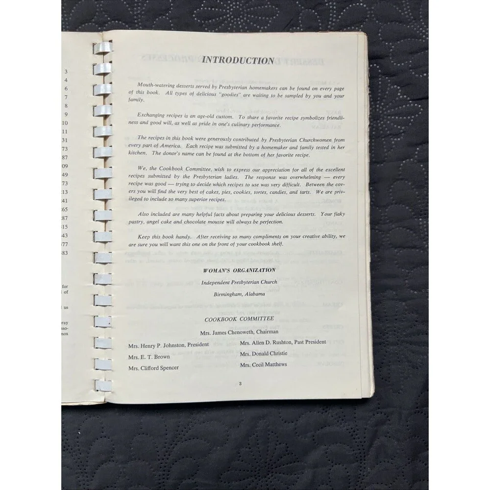 VTG Favorite Recipes Of Presbyterian Women 1968 Desserts W/Party Beverages Home